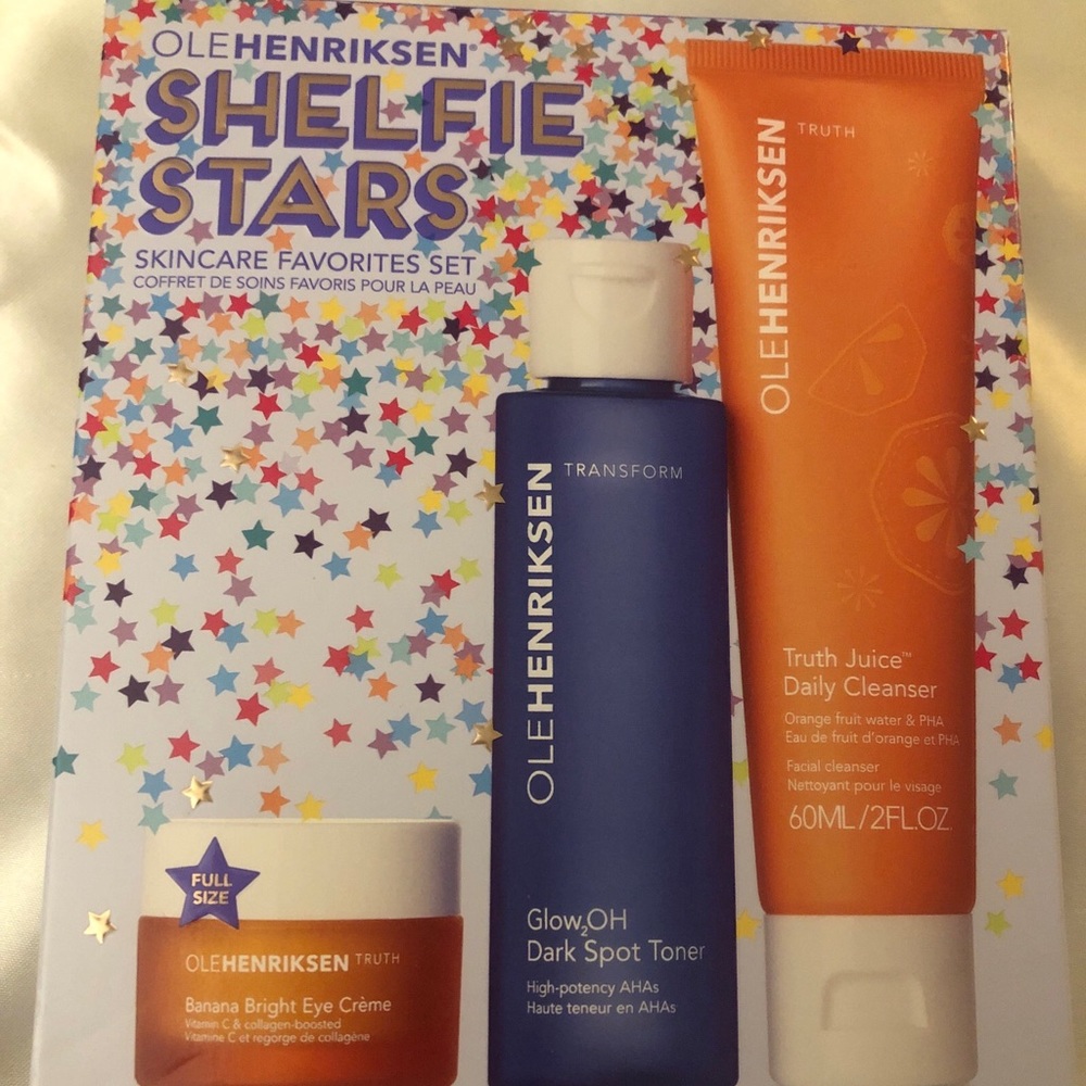 Ole Henriksen Shelfie Stars 3PC Skincare Set Eye Cream, Toner & Cleanser NIB